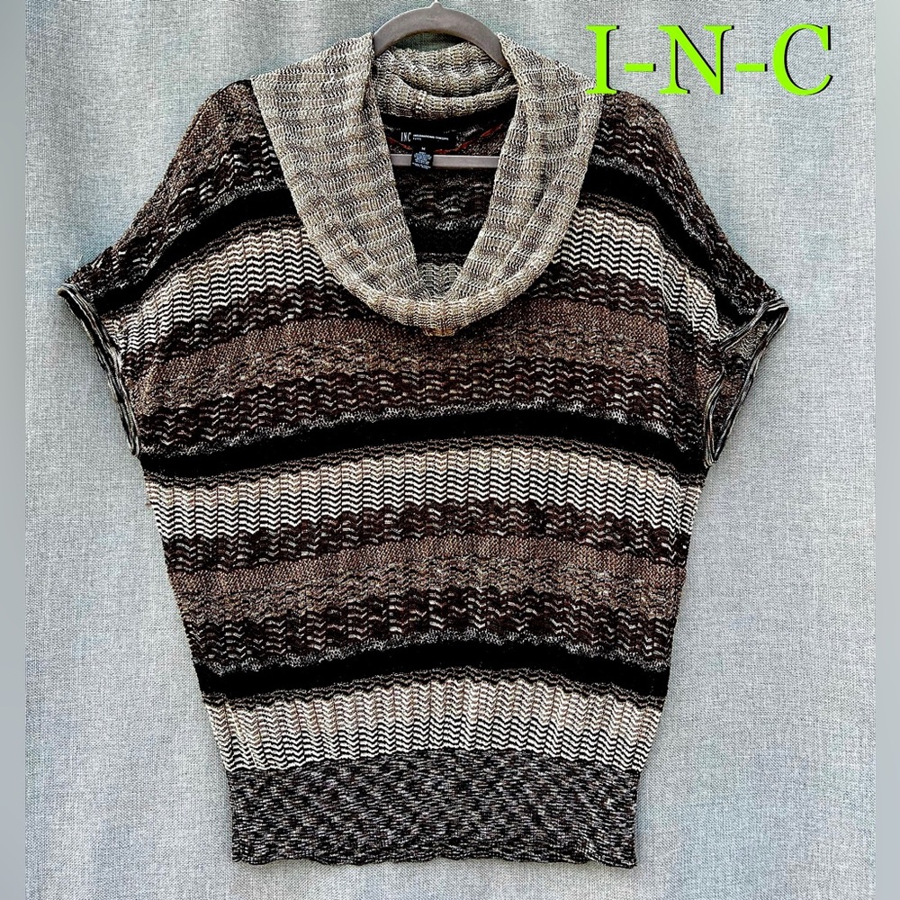 INC International concepts petite knit lurex top